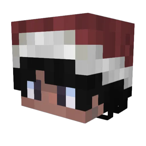 Newbient Minecraft avatar head, 3D render