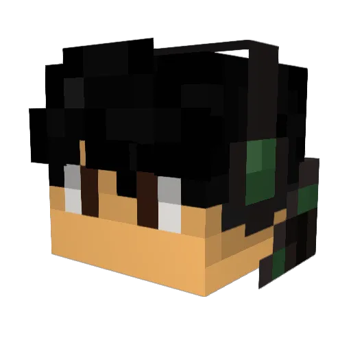Newfalco Minecraft avatar head, 3D render