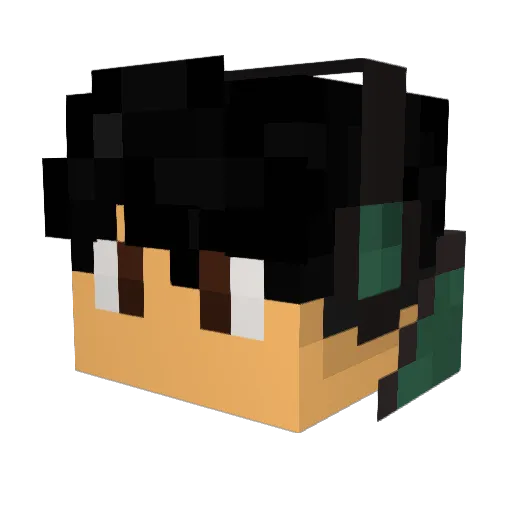 Newfalco_ Minecraft avatar head, 3D render