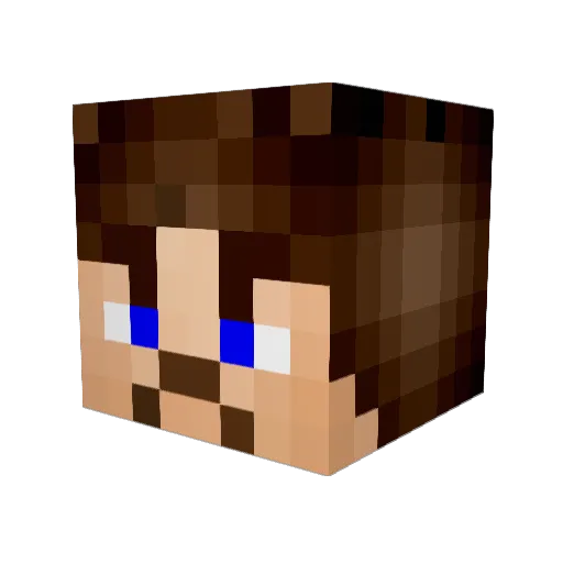 Newfie76 Minecraft avatar head, 3D render