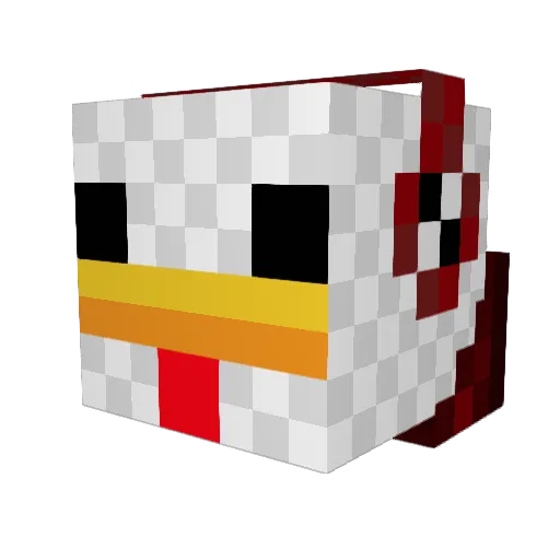 Newhuel Minecraft avatar head, 3D render