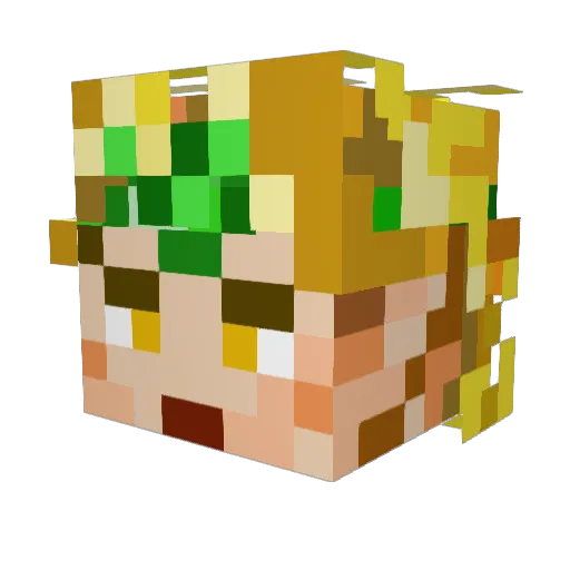 Newimne Minecraft avatar head, 3D render