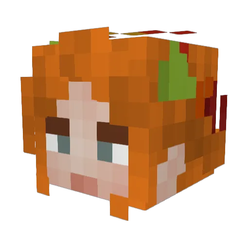 NewlyNewfangled Minecraft avatar head, 3D render