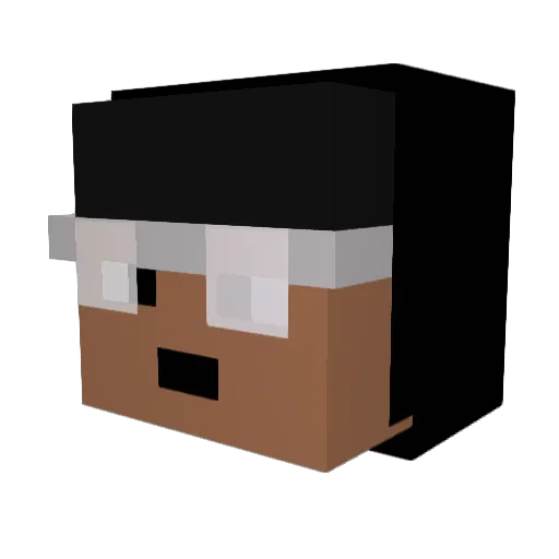 Newnils Minecraft avatar head, 3D render