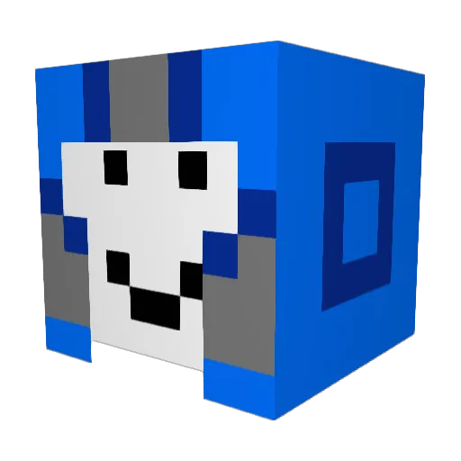Newpdi_ Minecraft avatar head, 3D render
