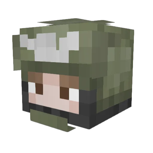 Newplr Minecraft avatar head, 3D render