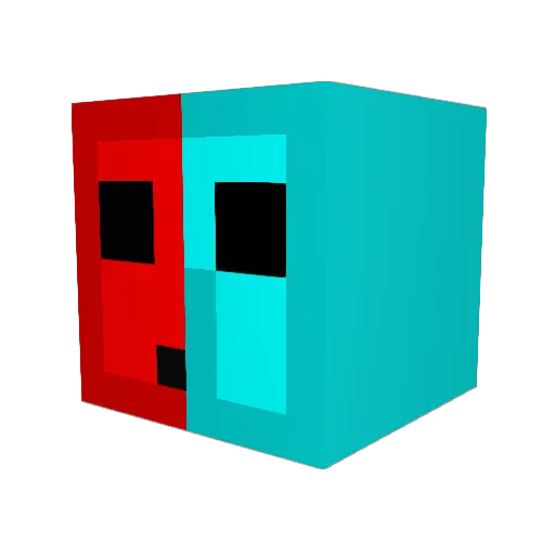 Newpop Minecraft avatar head, 3D render