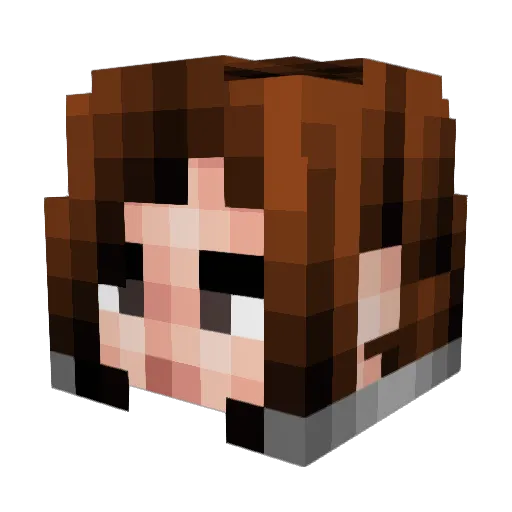 NewscasterNimura Minecraft avatar head, 3D render