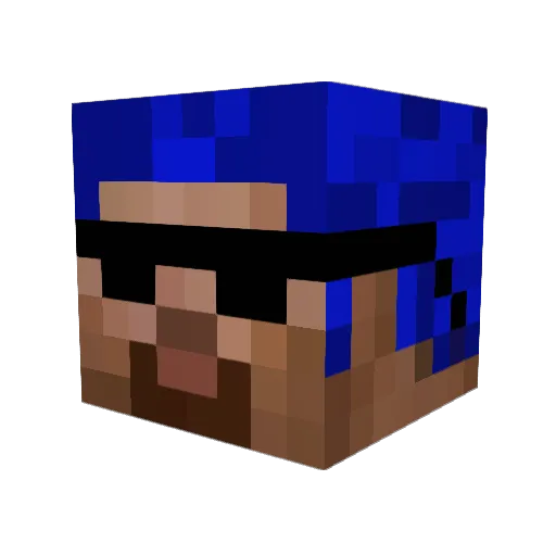 Newsd Minecraft avatar head, 3D render