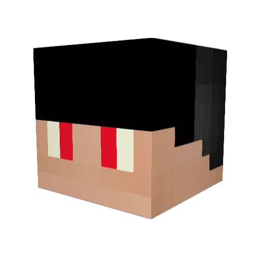 Newstarting Minecraft avatar head, 3D render