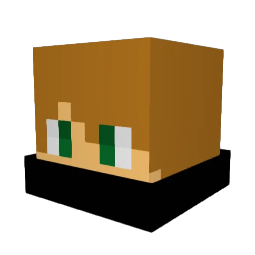 Newsxn Minecraft avatar head, 3D render