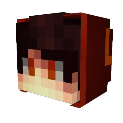 NewtIsDumb Minecraft avatar head, 3D render