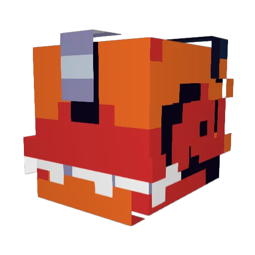 NewtLaFleur Minecraft avatar head, 3D render
