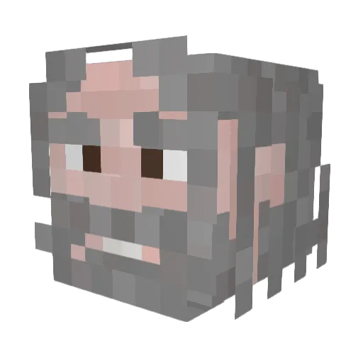 NewtMilk Minecraft avatar head, 3D render