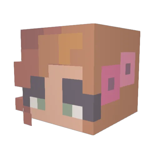NewtTheThingYT Minecraft avatar head, 3D render