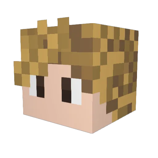 Newt_A_Scamander Minecraft avatar head, 3D render