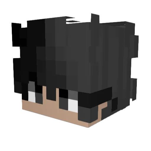 Newthra Minecraft avatar head, 3D render