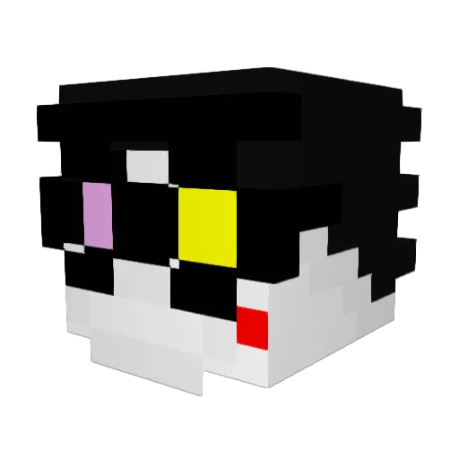 Newtle Minecraft avatar head, 3D render