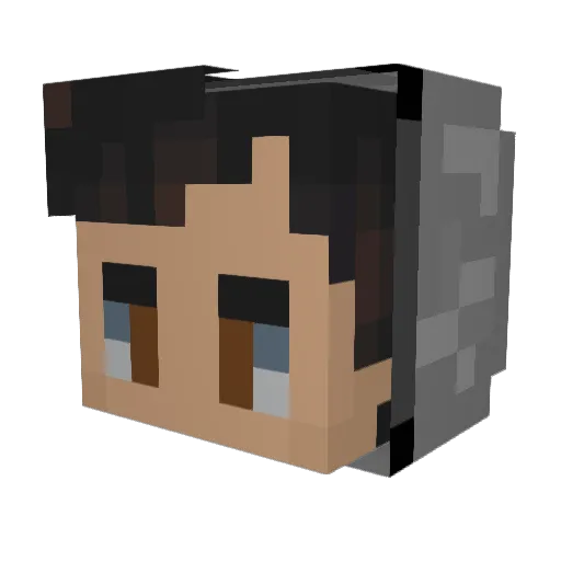 Newyk07 Minecraft avatar head, 3D render