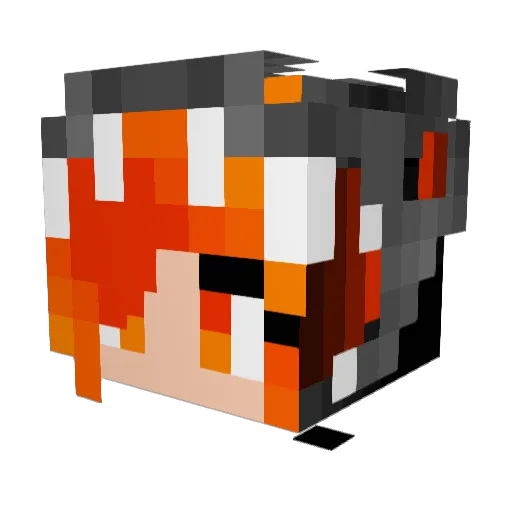 Nex1_ Minecraft avatar head, 3D render