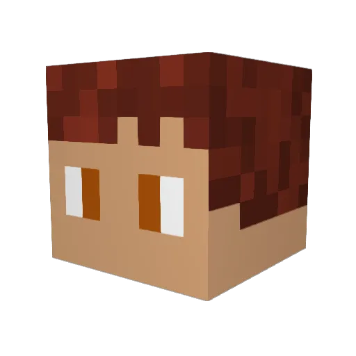 Nex28 Minecraft avatar head, 3D render
