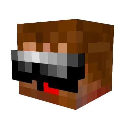 NexDark Minecraft avatar head, 3D render