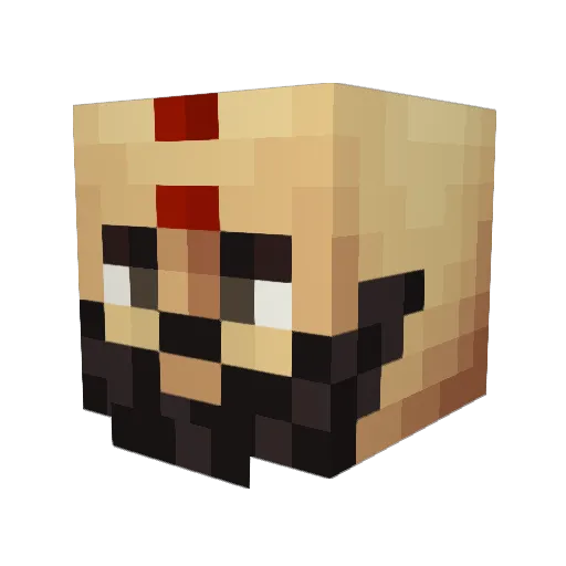 NexEstVox Minecraft avatar head, 3D render