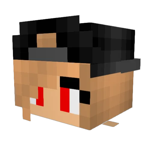 NexLiz Minecraft avatar head, 3D render