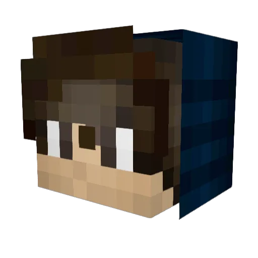 NexT2 Minecraft avatar head, 3D render