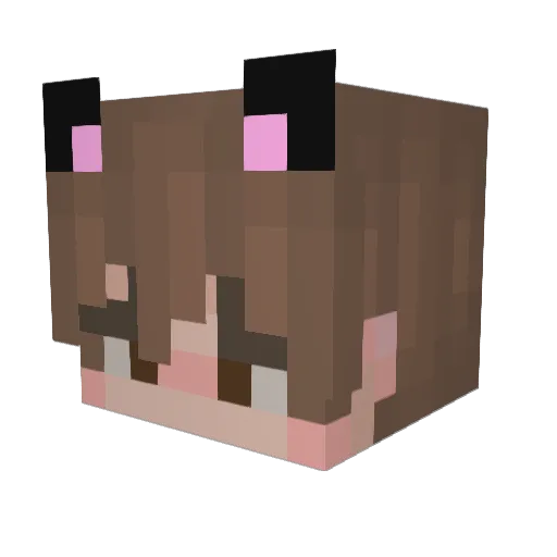 NexZX Minecraft avatar head, 3D render