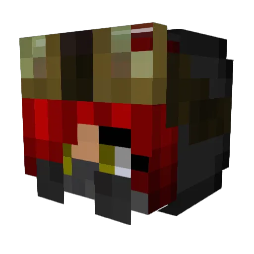 Nex_MorningStar Minecraft avatar head, 3D render