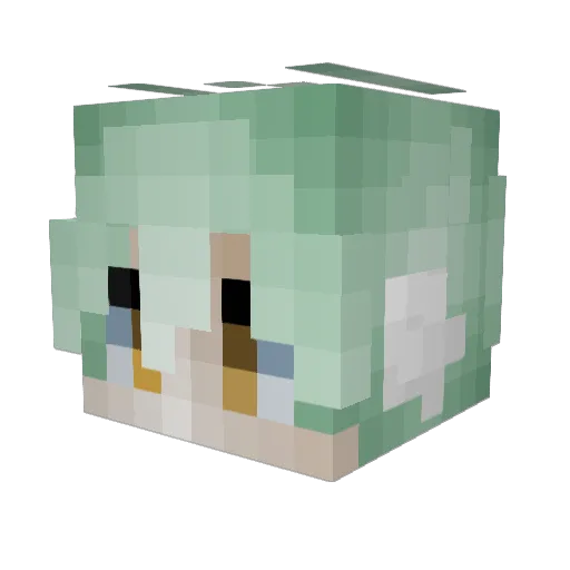Nexalune_LXIX Minecraft avatar head, 3D render