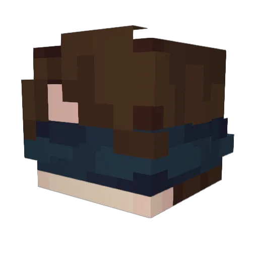 Nexarite Minecraft avatar head, 3D render