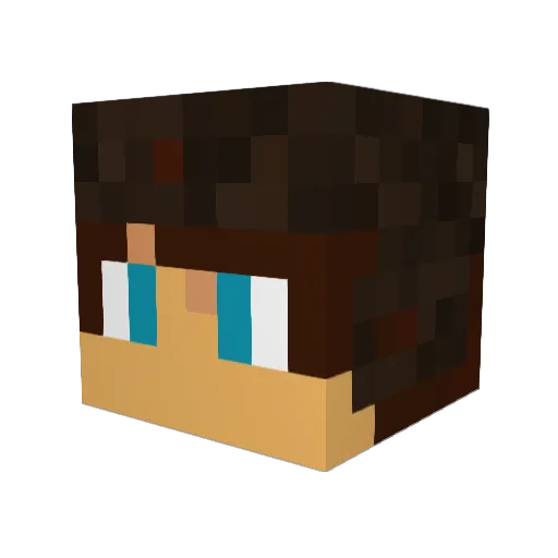 Nexbex136 Minecraft avatar head, 3D render