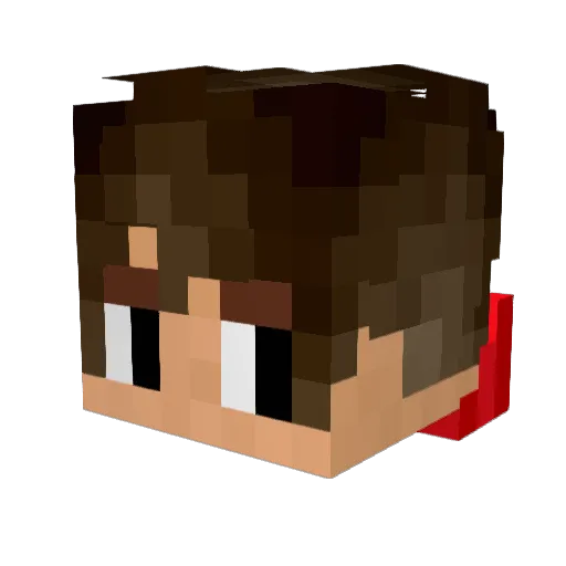 Nexbug Minecraft avatar head, 3D render