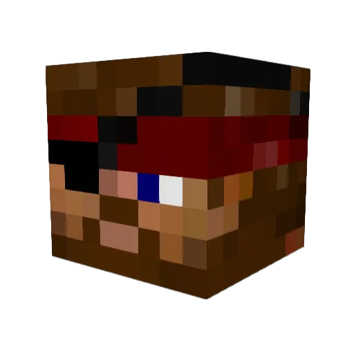 Nexdeus Minecraft avatar head, 3D render