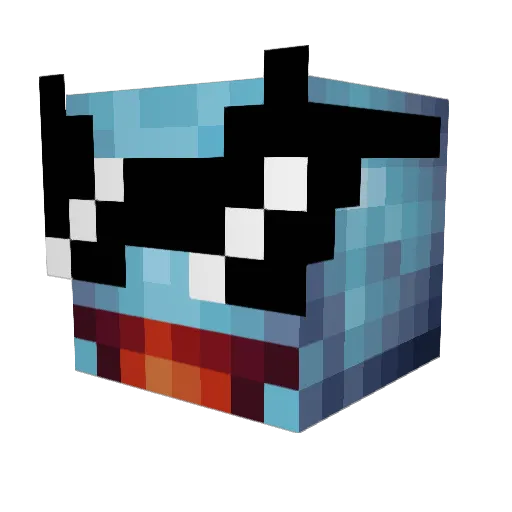 Nexdy Minecraft avatar head, 3D render