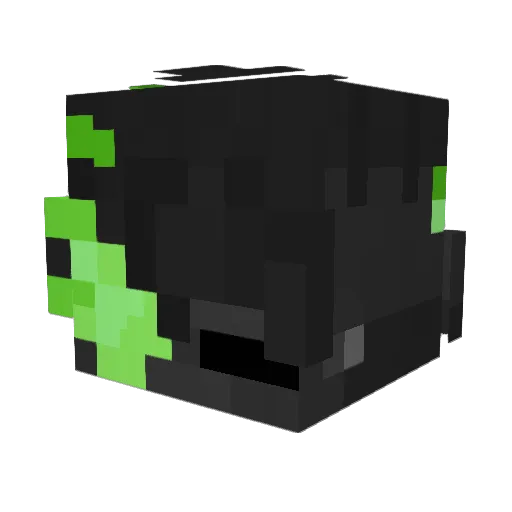 Nexelerz Minecraft avatar head, 3D render