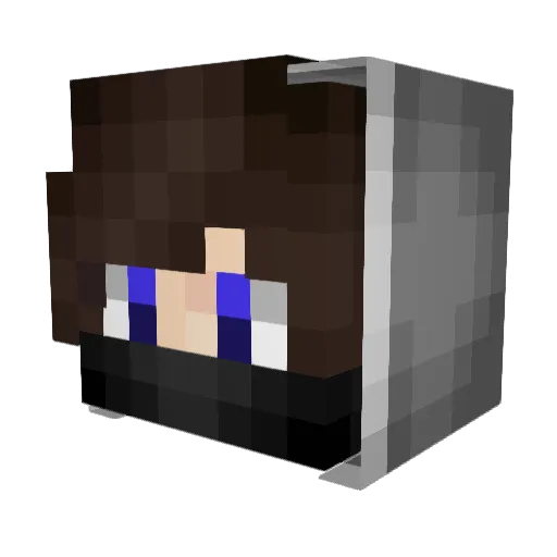 NexeonYoutube Minecraft avatar head, 3D render