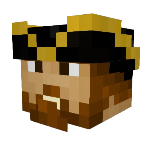 NexerGames Minecraft avatar head, 3D render
