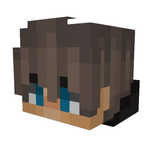 Nexerek Minecraft avatar head, 3D render