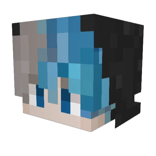 Nexexe1 Minecraft avatar head, 3D render