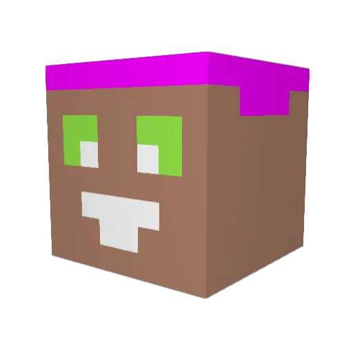 Nexiummmmmm Minecraft avatar head, 3D render