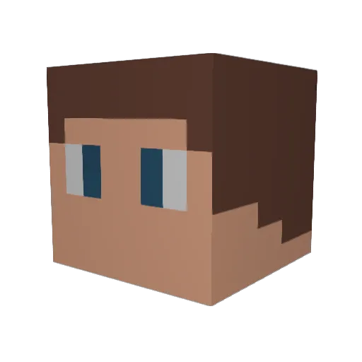 Nexo0 Minecraft avatar head, 3D render