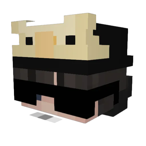 Nexofighter Minecraft avatar head, 3D render