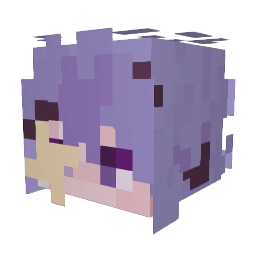 Nexolin Minecraft avatar head, 3D render