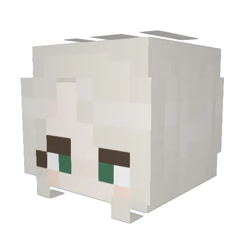 Nexols Minecraft avatar head, 3D render
