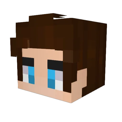 Nexonaut Minecraft avatar head, 3D render