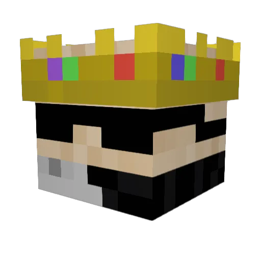 Nexoplatin Minecraft avatar head, 3D render