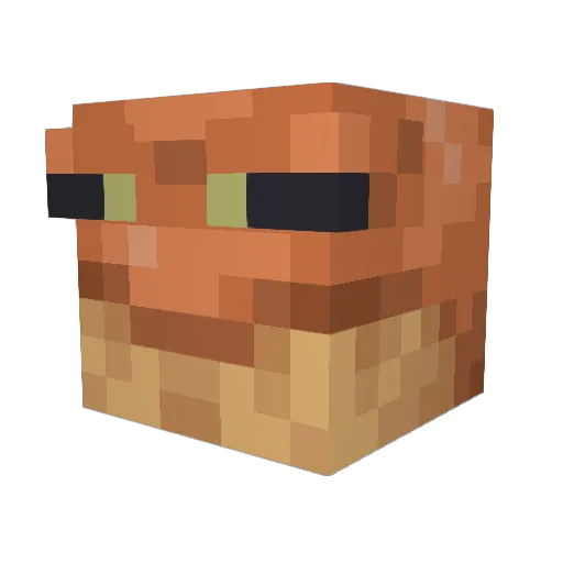 Nexssu Minecraft avatar head, 3D render